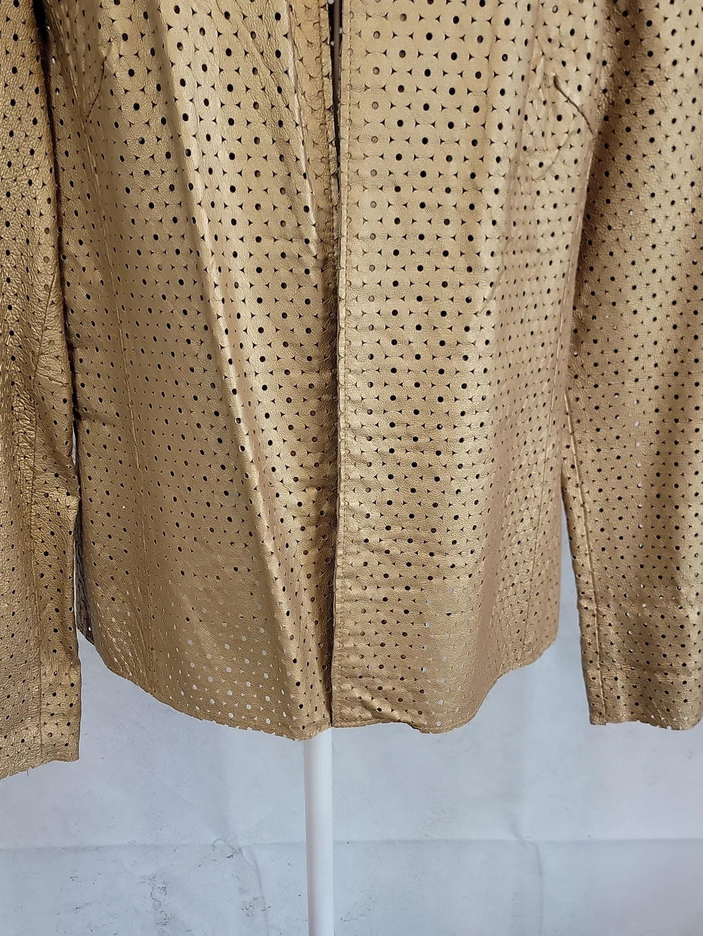 Yvonne & Marie Vintage Gold Leather Women's Jacket Blazer Size M